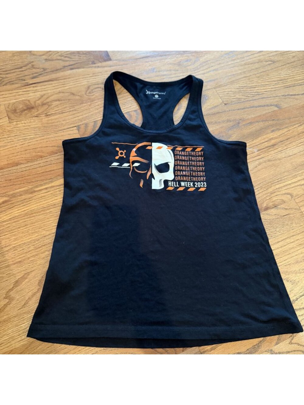 ORANGE THEORY HELL WEEK BLACK TANK WOMENS XS SOFT